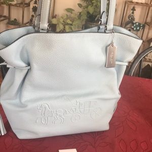 Coach Andy Tote - Waterfall, beautiful blue color